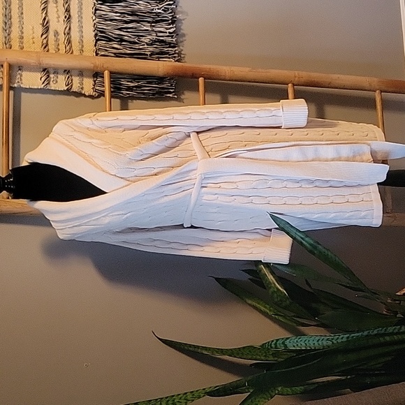 Lord & Taylor Chenille Cozy Cable Shawl Collar Robe - Picture 1 of 7